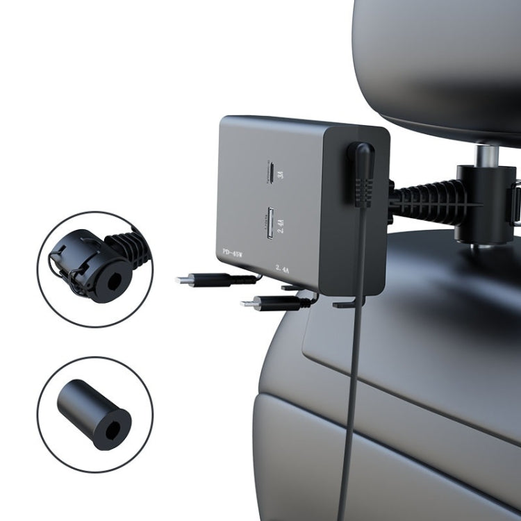 65W PD Dual Cable Retractable Fast Charging Car USB Charger(13th-generation) - Car Charger by PMC TechLife | Online Shopping South Africa | PMC TechLife