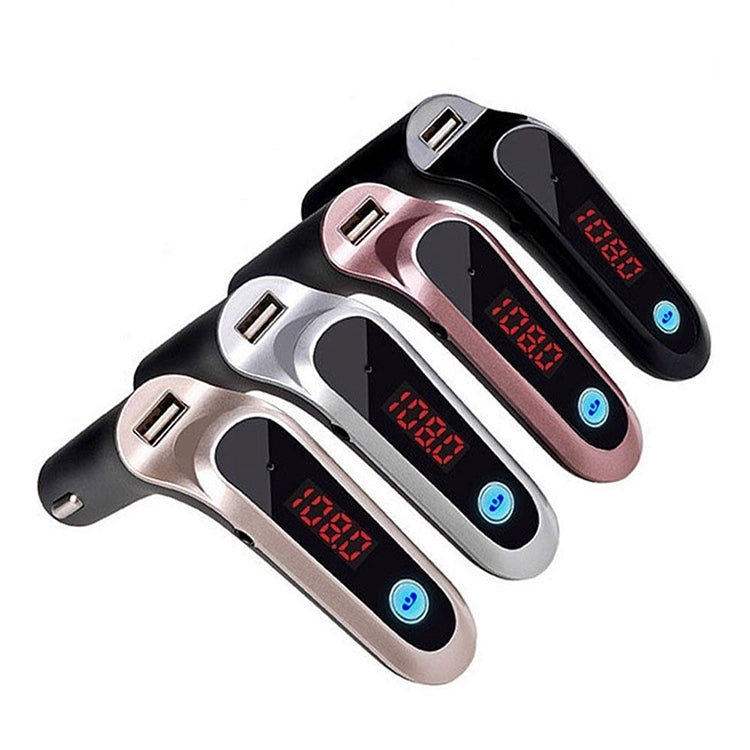 S7 Smart Digital Display Music Player Calling Car Charger, Color: Silver - Bluetooth Car Kits by PMC TechLife | Online Shopping South Africa | PMC TechLife