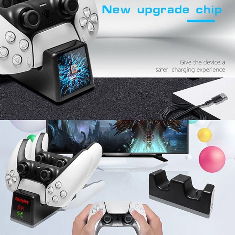 For PS5 SYP-1018 Gamepad Charging Bracket Dual Dock Charger with LED Indicator - Charger & Power by PMC TechLife | Online Shopping South Africa | PMC TechLife