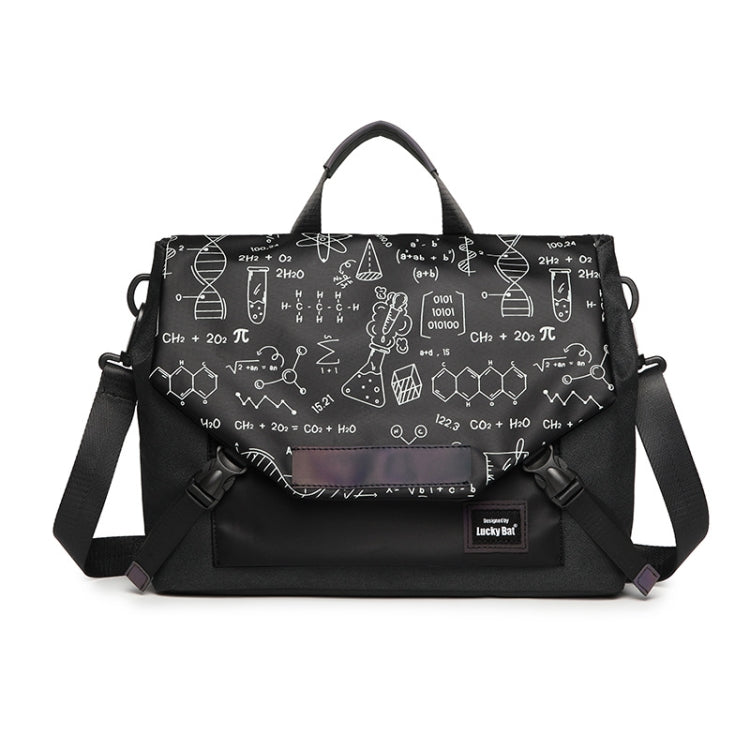 LUCKYBAT Laptop Bag Airbag Anti-drop Crossbody Handbag, Size: S 13.3-16 Inch(Black Equation) - 15 inch by PMC TechLife | Online Shopping South Africa | PMC TechLife
