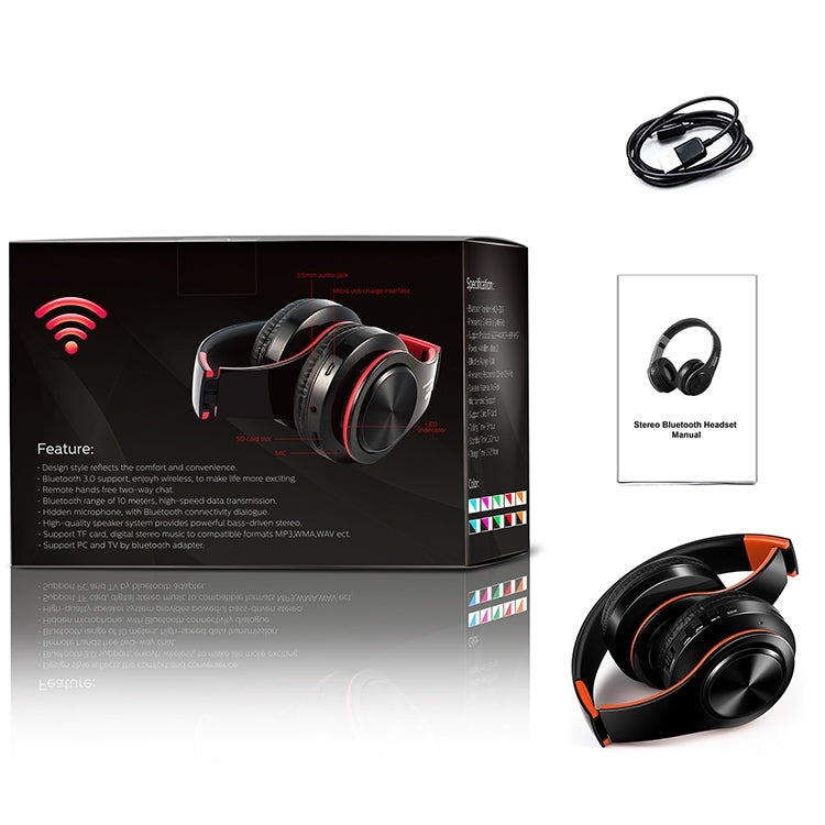 LPT660 Bluetooth Wireless Headset HIFI Stereo Sports Headphones(Black+Pink) - Headset & Headphone by PMC TechLife | Online Shopping South Africa | PMC TechLife