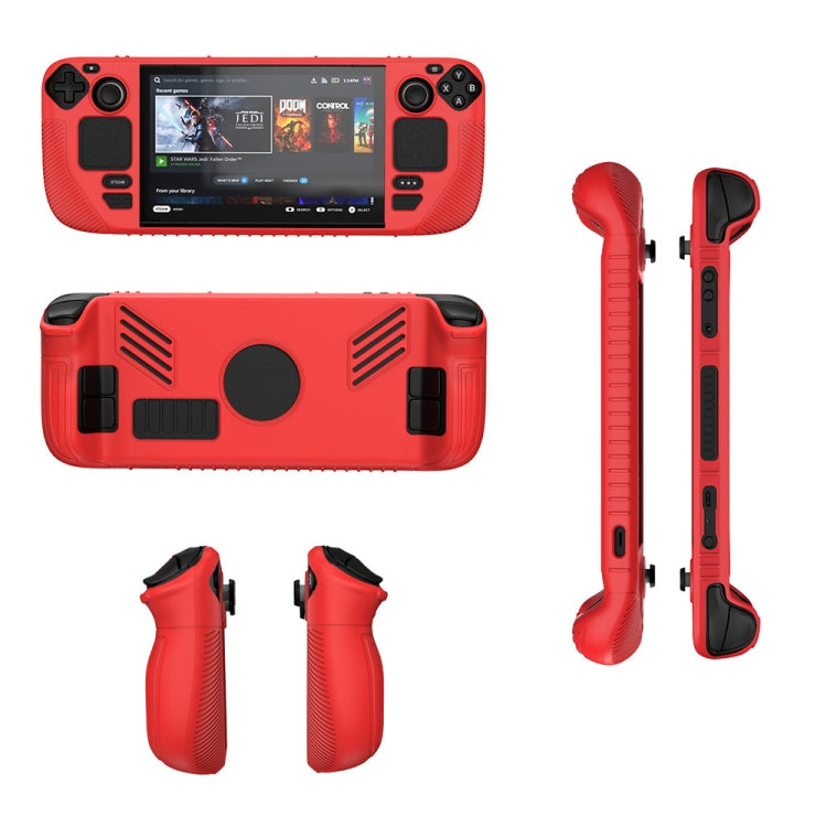 For Steam Deck V3 Non-slip Silicone Protective Case for Pocket Consoles(Red) - Accessories by PMC TechLife | Online Shopping South Africa | PMC TechLife
