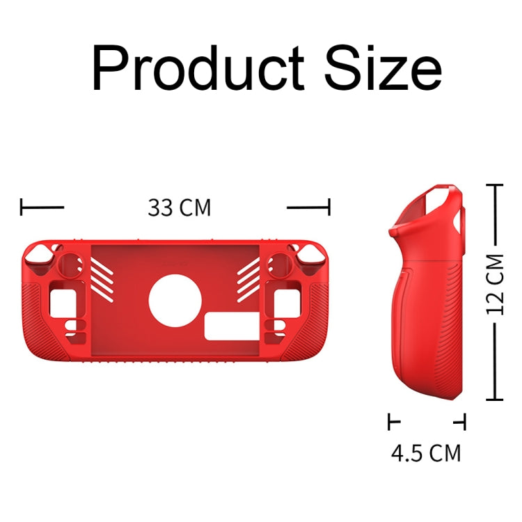 For Steam Deck V3 Non-slip Silicone Protective Case for Pocket Consoles(Red) - Accessories by PMC TechLife | Online Shopping South Africa | PMC TechLife