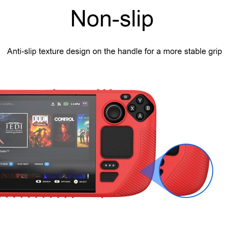For Steam Deck V3 Non-slip Silicone Protective Case for Pocket Consoles(Red) - Accessories by PMC TechLife | Online Shopping South Africa | PMC TechLife