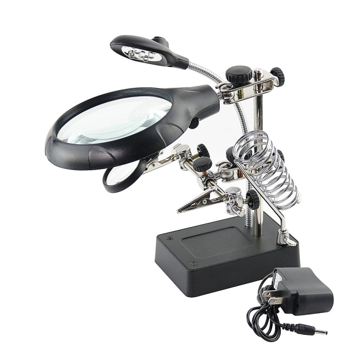 16129-C 2.5X/7.5X/10X LED Lighting Auxiliary Bracket Maintenance Magnifier(US Plug) - free shipping - PMC TechLife - Order now!