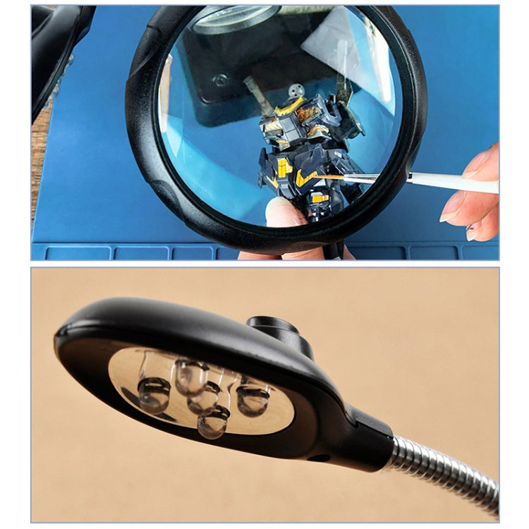 16129-C 2.5X/7.5X/10X LED Lighting Auxiliary Bracket Maintenance Magnifier(US Plug) - free shipping - PMC TechLife - Order now!