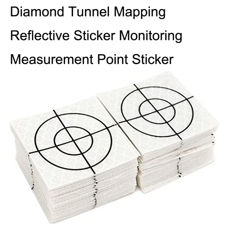 FP001 Diamond Tunnel Mapping Reflective Sticker Monitoring Measurement Point Sticker, Size: 60x60mm With Triangle - free shipping - PMC TechLife - Order now!