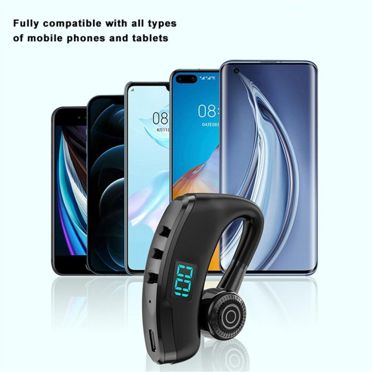 V19S Wireless Bluetooth Headset Digital Display With Charging Bin Mobile Power Function(Blue) - Bluetooth Earphone by PMC TechLife | Online Shopping South Africa | PMC TechLife