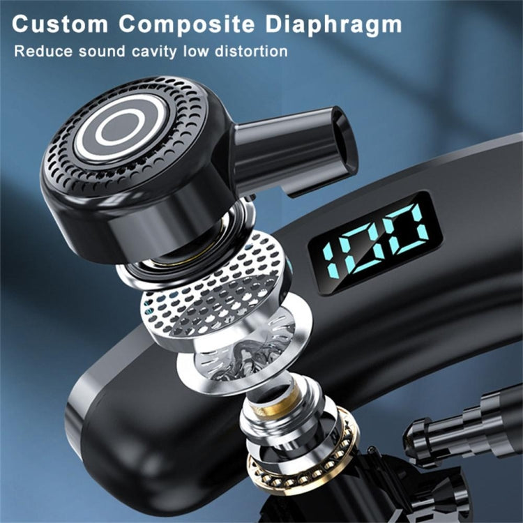 V19S Wireless Bluetooth Headset Digital Display With Charging Bin Mobile Power Function(Blue) - Bluetooth Earphone by PMC TechLife | Online Shopping South Africa | PMC TechLife