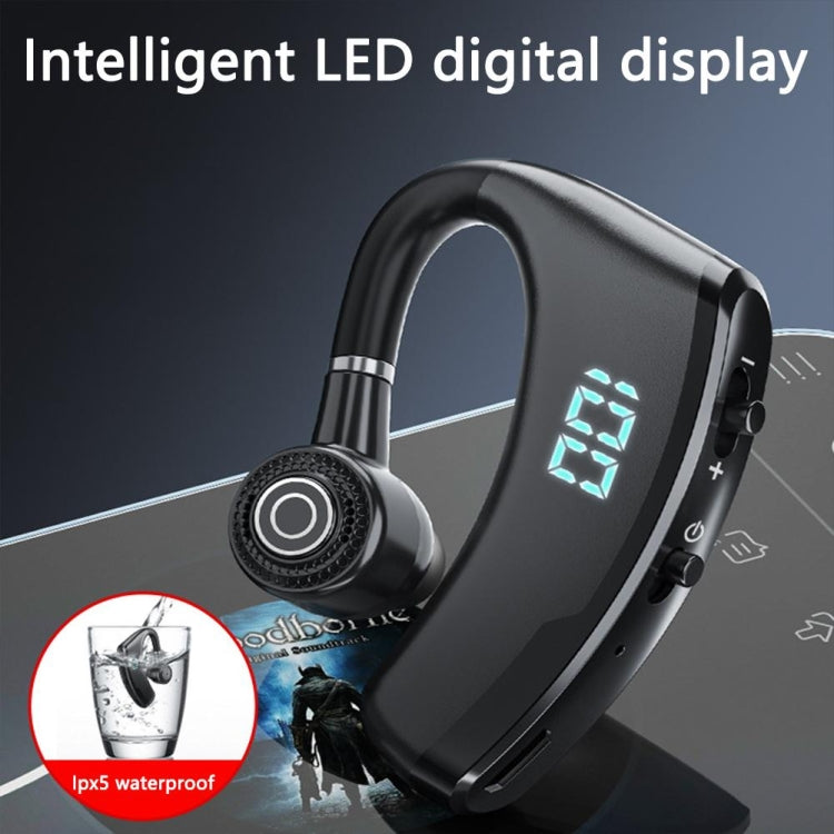 V19S Wireless Bluetooth Headset Digital Display With Charging Bin Mobile Power Function(Black) - Bluetooth Earphone by PMC TechLife | Online Shopping South Africa | PMC TechLife