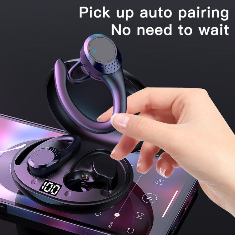 AX9 Noise Reduction Digital Display With Charging Bin Bluetooth Headset(Black) - Bluetooth Earphone by PMC TechLife | Online Shopping South Africa | PMC TechLife