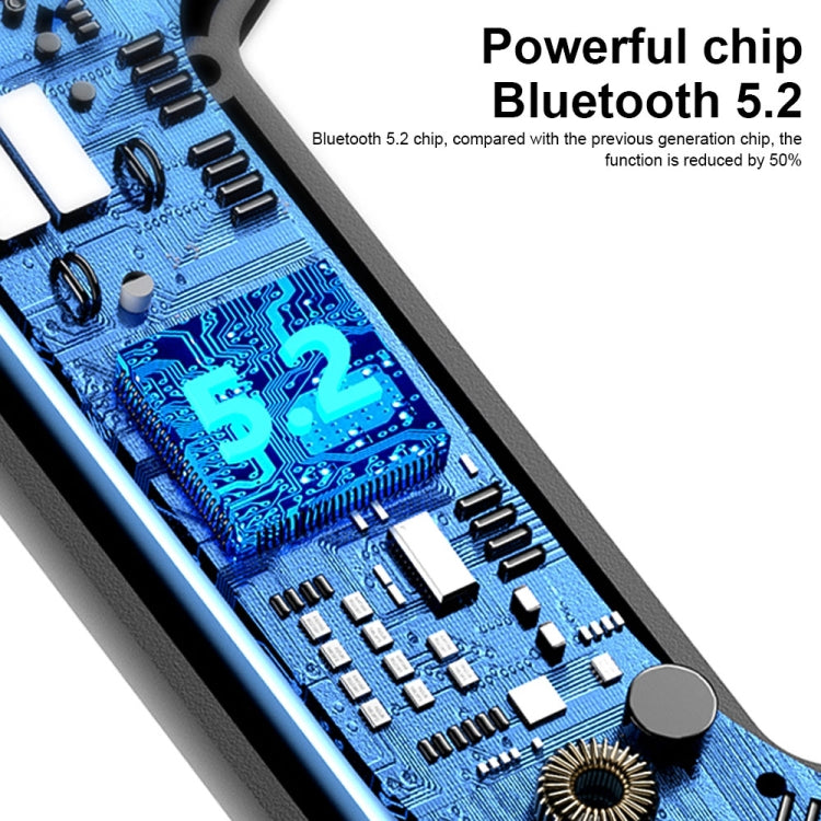 V19 Bone Conduction Digital Display Stereo Hanging Ear Sports Bluetooth Headset(Green) - Bluetooth Earphone by PMC TechLife | Online Shopping South Africa | PMC TechLife