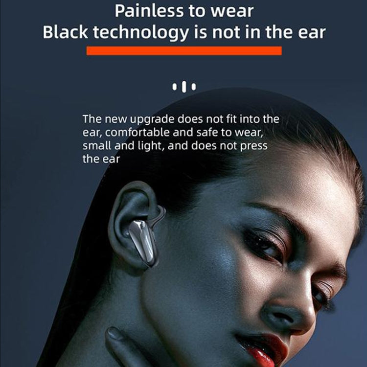 YX02 With Digital Display Hanging Ear Bone Conduction Bluetooth Headset(Red) - Bluetooth Earphone by PMC TechLife | Online Shopping South Africa | PMC TechLife