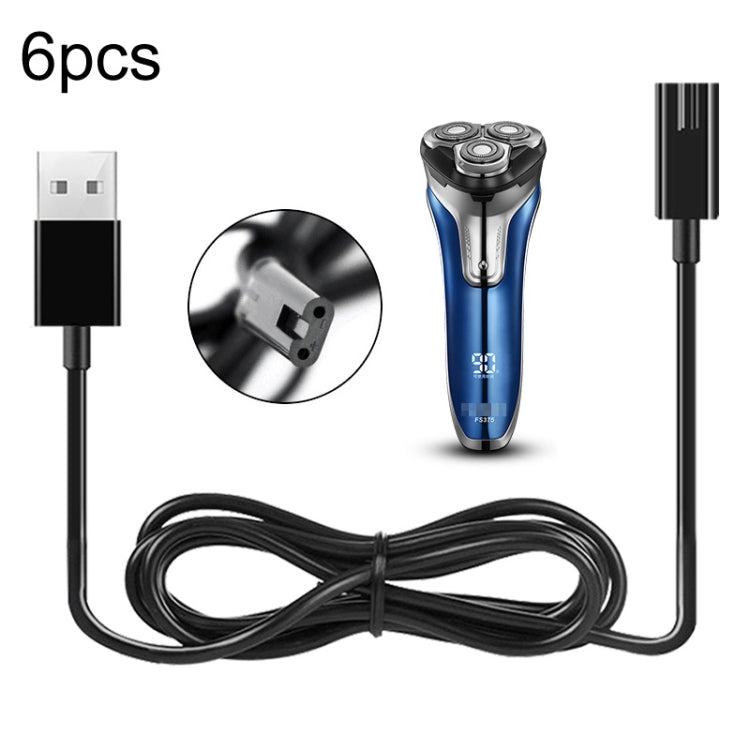 6pcs Electric Shaver USB Charging Cable for FLYCO Razor FS372 FS373 FS871 FS375 FS339 FS378 FS376 FS867, Color: Frosted - free shipping - PMC TechLife - Order now!
