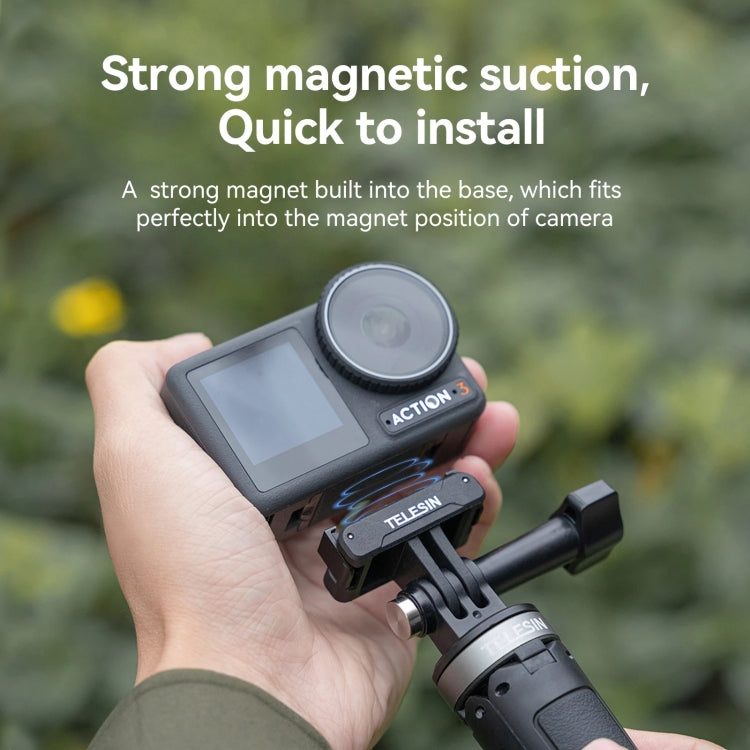 For DJI OSMO Action 3 TELESIN Magnetic Two Claw Adapter Action Camera Accessories - free shipping - PMC TechLife - Order now!