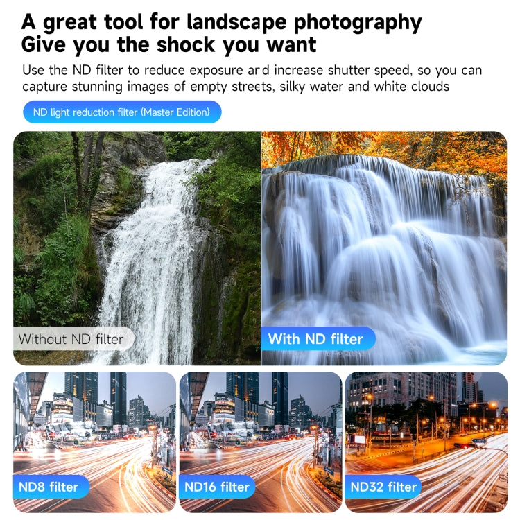 For DJI OSMO Action 3 / 4 TELESIN ND CPL Filter Set Aluminium Alloy Frame Lens(CPL+ND8/16/32 Set) - free shipping - PMC TechLife - Order now!