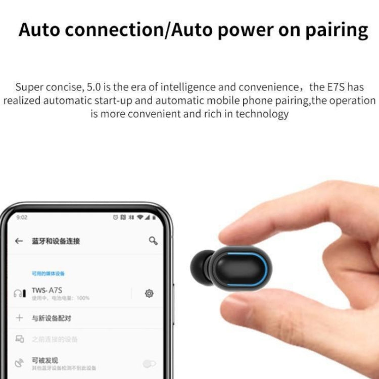 E7s Digital Sports Waterproof TWS Bluetooth 5.0 In-Ear Headphones(White) - TWS Earphone by PMC TechLife | Online Shopping South Africa | PMC TechLife