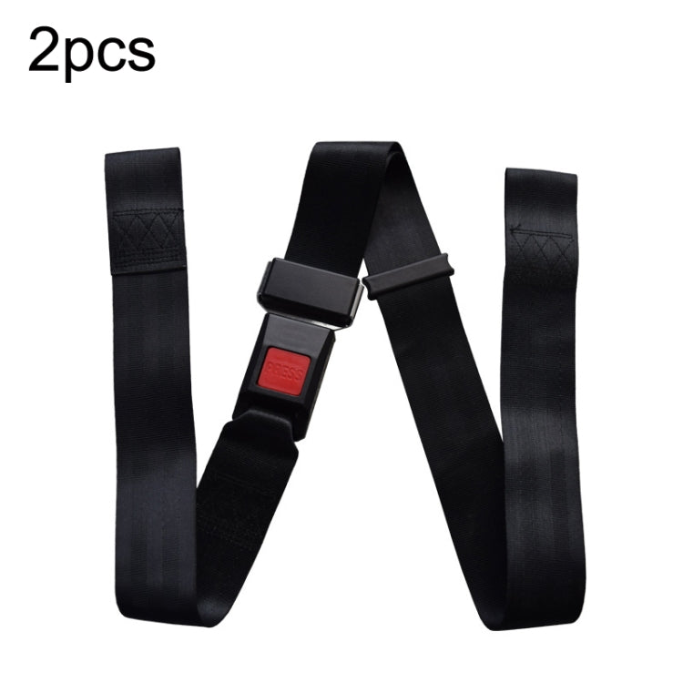 2pcs B7 Free Installation Motorcycle / Stretcher / Electric Wheelchair Seat Belt(Black) - Seat Belts & Padding by PMC TechLife | Online Shopping South Africa | PMC TechLife