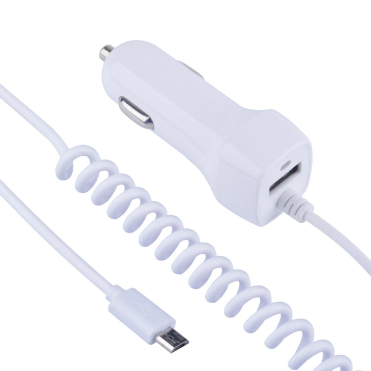 522AL Fast Charging With Cable Car Charging, Output Interface: Micro USB (White) - Car Charger by PMC TechLife | Online Shopping South Africa | PMC TechLife