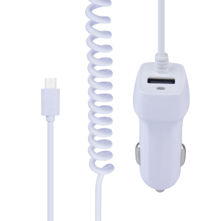 522AL Fast Charging With Cable Car Charging, Output Interface: Micro USB (White) - Car Charger by PMC TechLife | Online Shopping South Africa | PMC TechLife