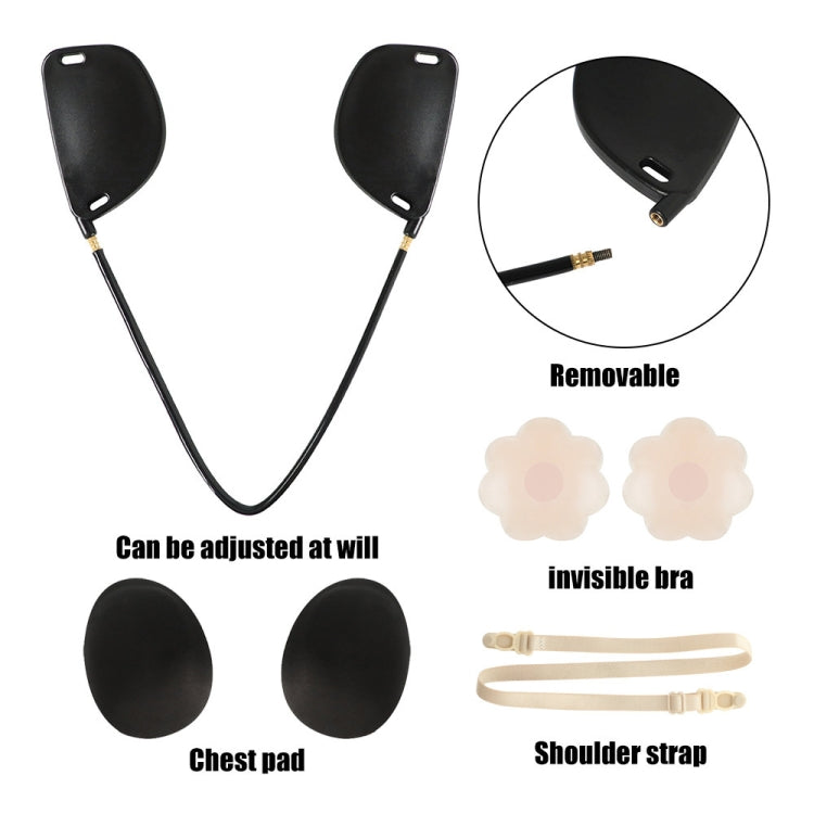 XD00001 Molding Silicone Nipple Sticker Frontless Bra Adjustable Anti-sag Push-up Bra Kit(V-type Black) - free shipping - PMC TechLife - Order now!