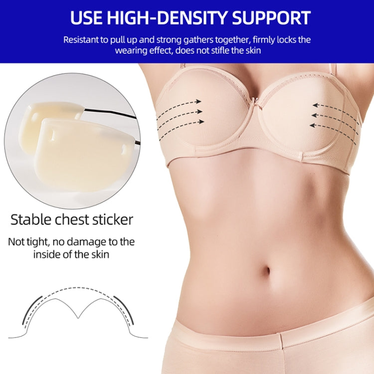 XD00001 Molding Silicone Nipple Sticker Frontless Bra Adjustable Anti-sag Push-up Bra Kit(V-type Black) - free shipping - PMC TechLife - Order now!