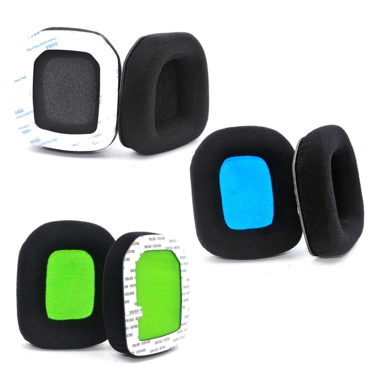 For Logitech Astro A20 2pcs Fleece Memory Foam Headphone Covers Earmuffs(Full Black) - Earmuff & Pad by PMC TechLife | Online Shopping South Africa | PMC TechLife