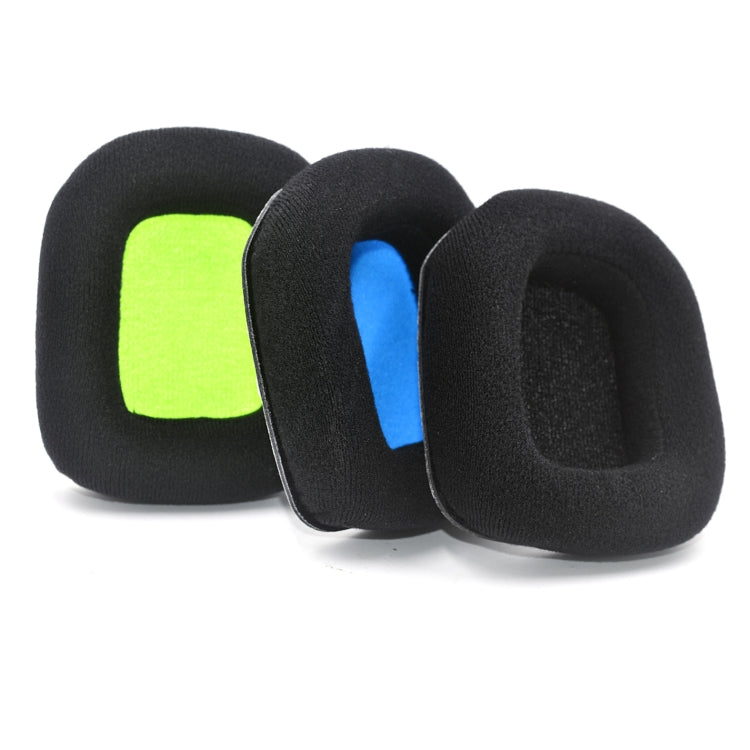 For Logitech Astro A20 2pcs Fleece Memory Foam Headphone Covers Earmuffs(Black Blue Net) - Earmuff & Pad by PMC TechLife | Online Shopping South Africa | PMC TechLife