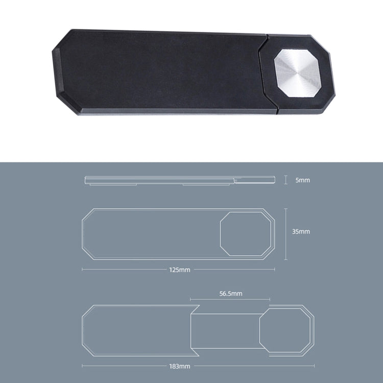 Laptop Telescopic Magnetic Phone Holder Expansion Phone Stand Car Screen Side Phone Mount(Deep Gray) - Hand-Sticking Bracket by PMC TechLife | Online Shopping South Africa | PMC TechLife