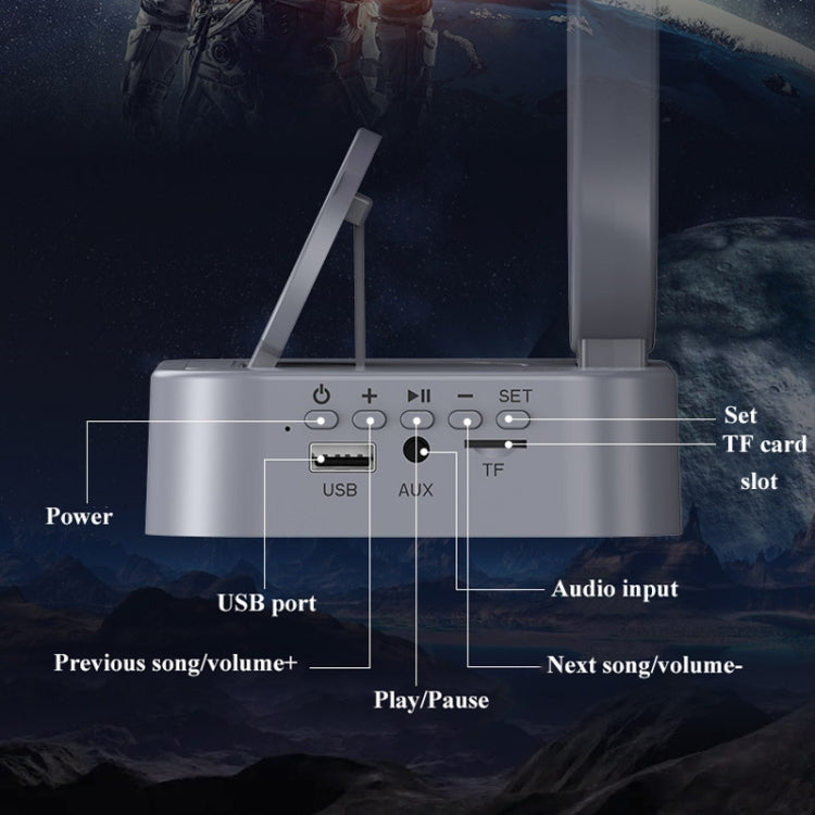 Y-558 Magnetic Levitation Astronaut TWS Bluetooth Speaker With RGB Light,Style: Silver Clock Model - Desktop Speaker by PMC TechLife | Online Shopping South Africa | PMC TechLife