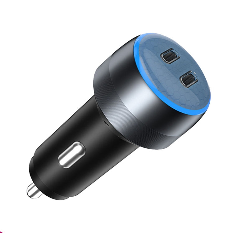 IBD355-2C Dual PD Smart Car Phone Charger With LED Light, Spec: PD30W+PD30W - Car Charger by PMC TechLife | Online Shopping South Africa | PMC TechLife