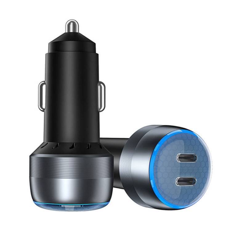 IBD355-2C Dual PD Smart Car Phone Charger With LED Light, Spec: PD30W+PD30W - Car Charger by PMC TechLife | Online Shopping South Africa | PMC TechLife