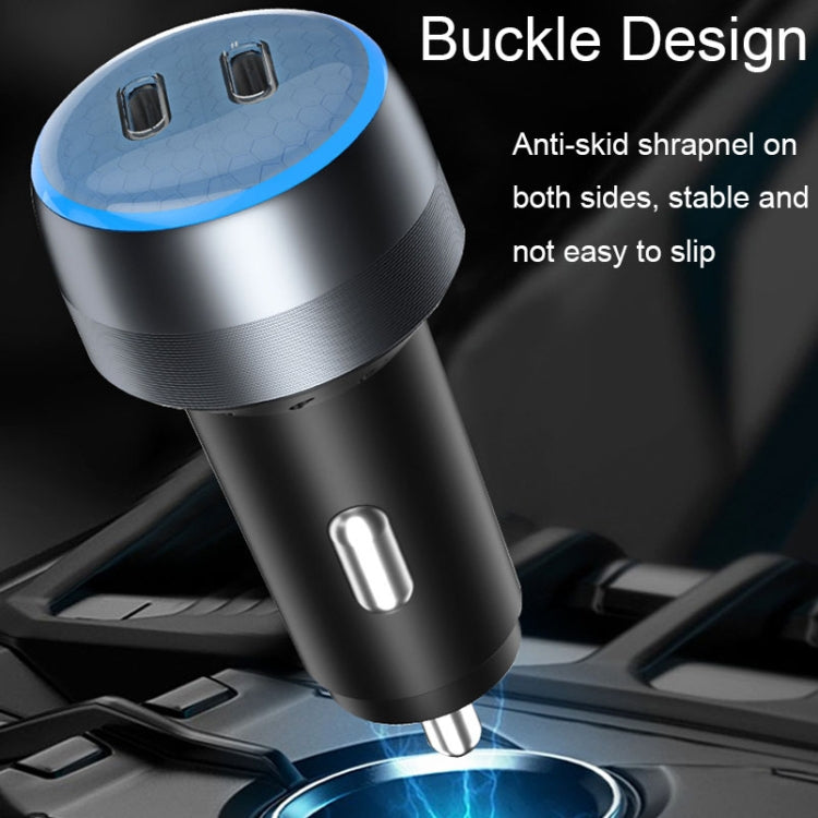 IBD355-2C Dual PD Smart Car Phone Charger With LED Light, Spec: PD30W+PD30W - Car Charger by PMC TechLife | Online Shopping South Africa | PMC TechLife