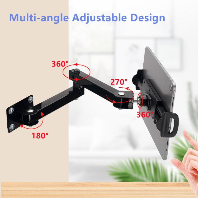 Wall Mount Tablet Cell Phone Stand Long Arm Stretchable Holder for 4-13 inch Devices(Two Sections) - free shipping - PMC TechLife - Order now!