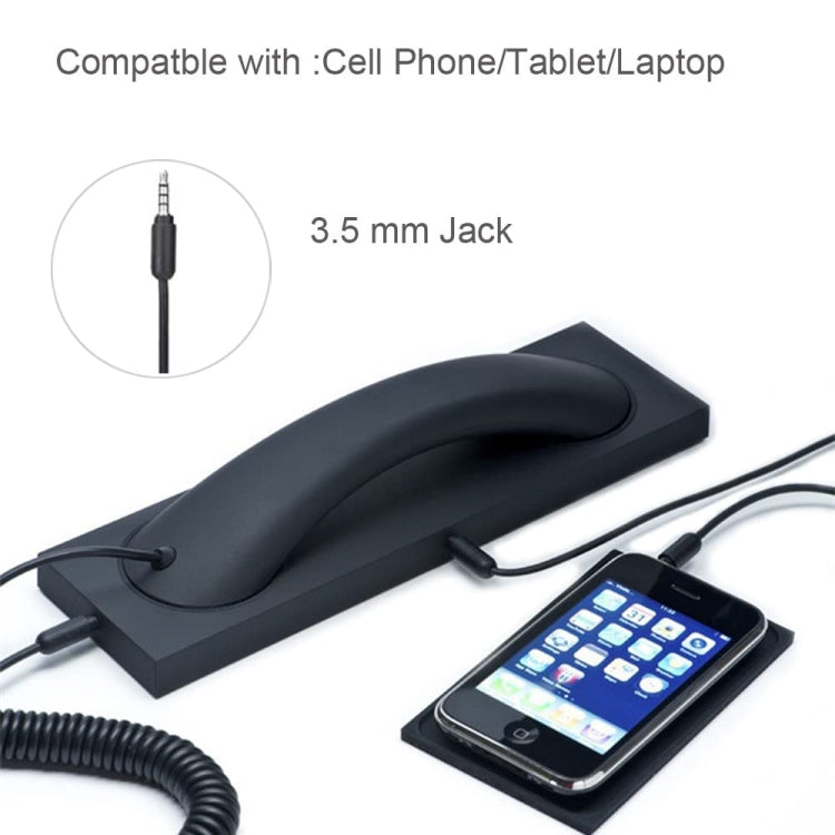3.5mm Universal Office Mobile Phone Retro External Headset Mobile Phone Handset(White) - Normal Style Earphone by PMC TechLife | Online Shopping South Africa | PMC TechLife