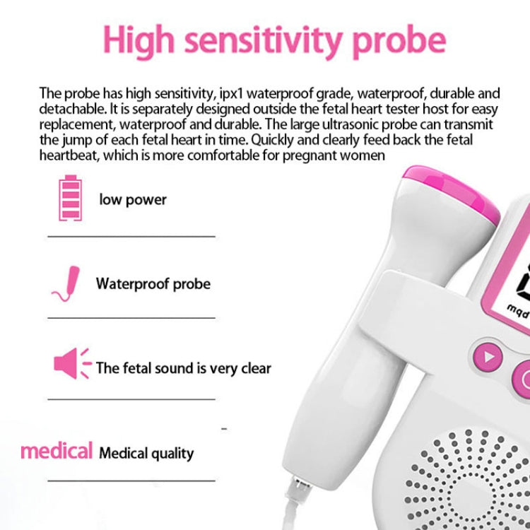 B3 Home Doppler Ultrasound Handheld Fetal Heart Pregnant Women Fetal Heart Monitor(Blue) - Heart Rate Monitoring by PMC TechLife | Online Shopping South Africa | PMC TechLife