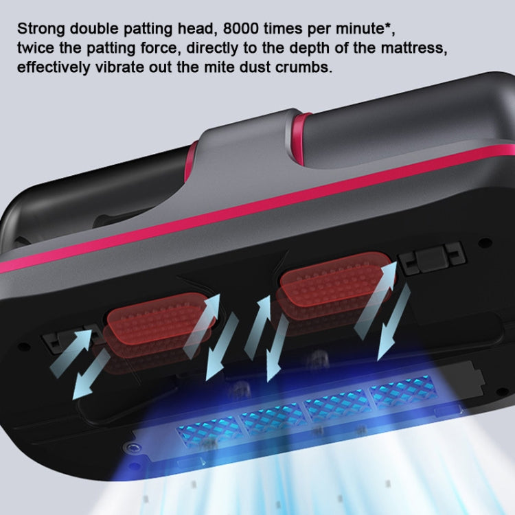 100W 8000 Pa Wireless Charging Mite Removal Instrument Vacuum Cleaner UV Sterilization Machine(Red) - Handheld Cleaner & Mops by PMC TechLife | Online Shopping South Africa | PMC TechLife | Buy Now Pay Later Mobicred