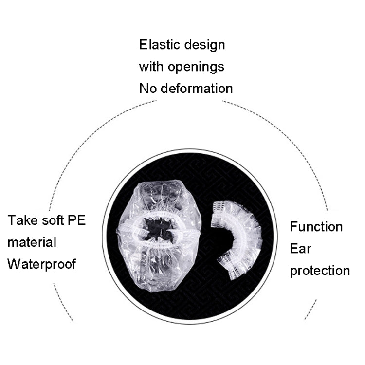 5bags Ears Disposable Waterproof Earmuffs Hair Dyeing Bathing Beauty Waterproof Earmuffs(White) - free shipping - PMC TechLife - Order now!