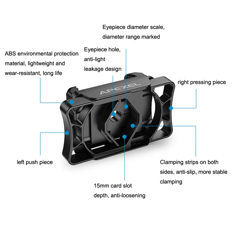 APEXEL APL-F002 Dual Monocular Bird Watching Camera Universal Eyepiece Connector Phone Accessories(Black) - free shipping - PMC TechLife - Order now!