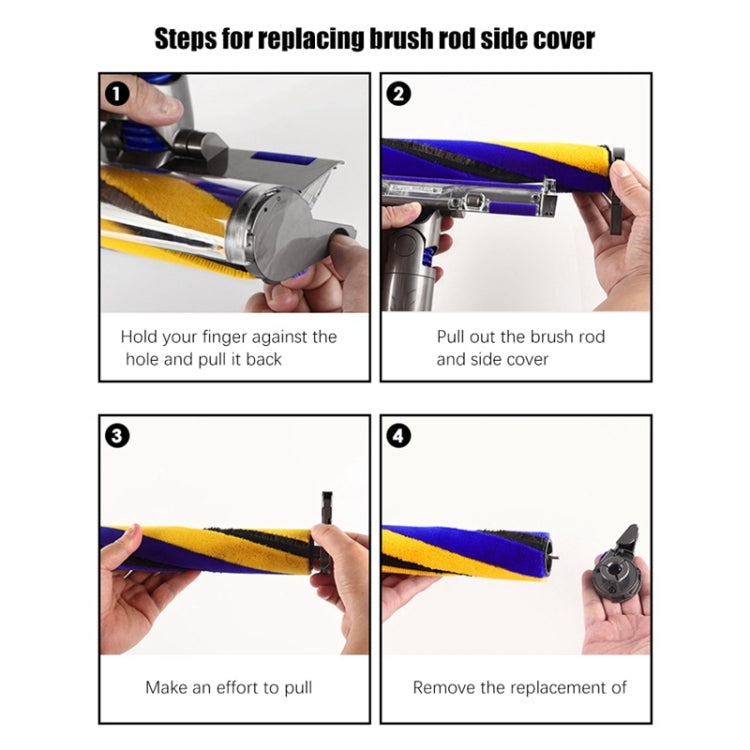For Dyson V12 V15 Slim Vacuum Cleaner Direct Drive Brush Bar Soft Velvet Suction Head Brush(Yellow Blue) - free shipping - PMC TechLife - Order now!