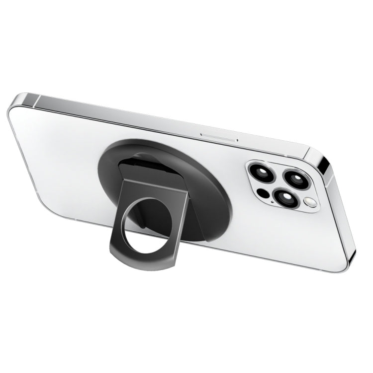 Magnetic Finger Ring Holder For MagSafe Phone MacBook Camera Mount Stand(Black) - Ring Holder by PMC TechLife | Online Shopping South Africa | PMC TechLife