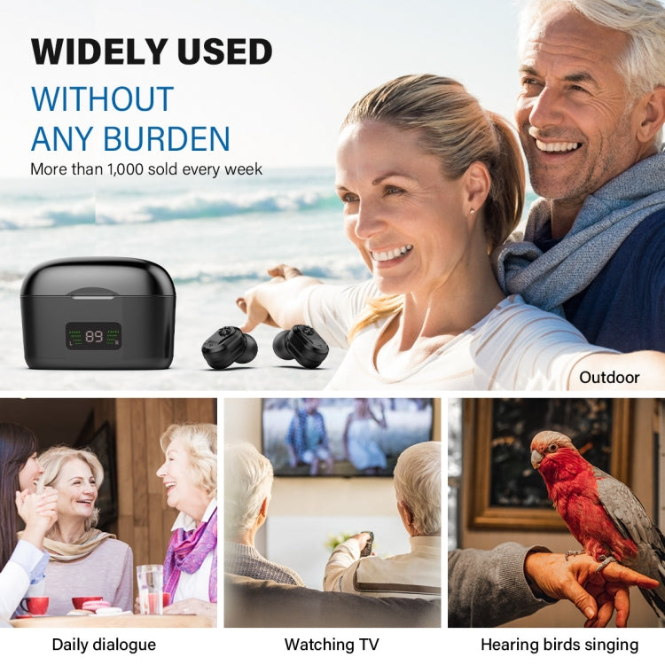 Z-127D In-ear Sound Amplifier Digital Display Hearing Aid Earphone(Red and Blue) - Hearing Aids by PMC TechLife | Online Shopping South Africa | PMC TechLife | Buy Now Pay Later Mobicred