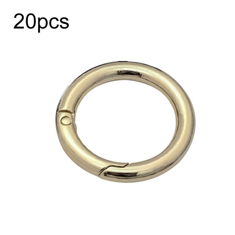 20pcs Zinc Alloy Spring Ring Metal Open Bag Webbing Keychain, Specification: 6 Points Light Gold - free shipping - PMC TechLife - Order now!