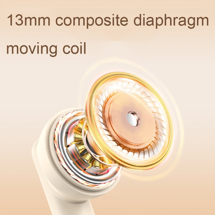 REMAX CozyBuds 2E ENC Dual-microphone Noise Canceling Wireless Bluetooth Headphones(Beige) - Bluetooth Earphone by REMAX | Online Shopping South Africa | PMC TechLife | Buy Now Pay Later Mobicred