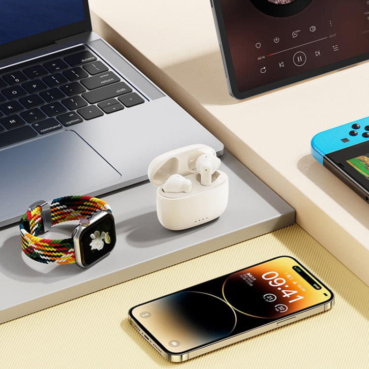 REMAX CozyBuds 2E ENC Dual-microphone Noise Canceling Wireless Bluetooth Headphones(Beige) - Bluetooth Earphone by REMAX | Online Shopping South Africa | PMC TechLife | Buy Now Pay Later Mobicred