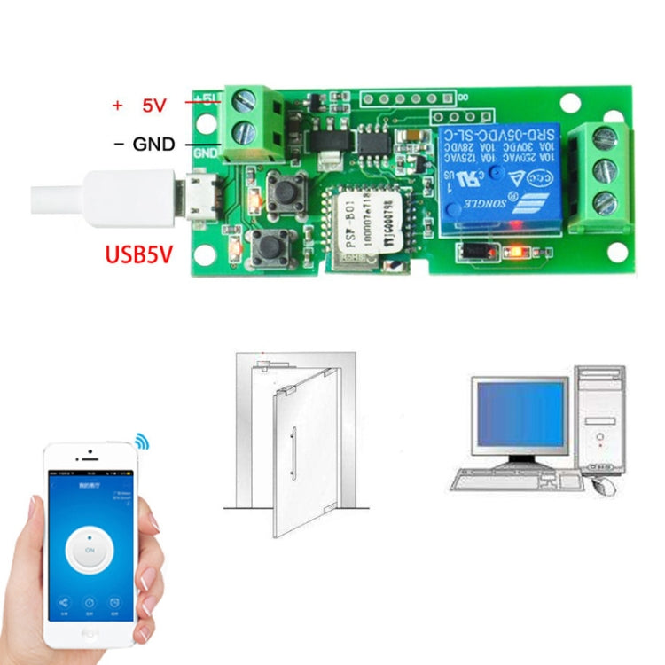 2pcs Sonoff Single Channel WiFi Wireless Remote Timing Smart Switch Relay Module Works, Model: 5V - free shipping - PMC TechLife - Order now!