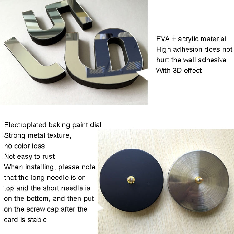 M030 India Digital Hanging Clock Home Decoration DIY Acrylic Clock(Black) - DIY Clocks by PMC TechLife | Online Shopping South Africa | PMC TechLife | Buy Now Pay Later Mobicred