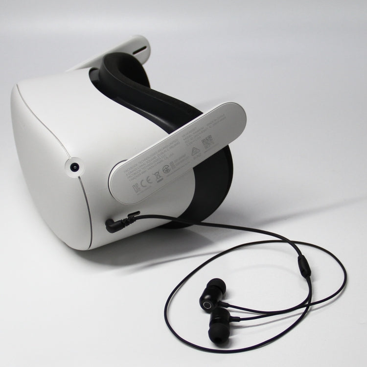 For Oculus Quest 2 VR Glasses Ear-in Headset 3.5 Elbow Aluminum Earphones(White) - VR Accessories by PMC TechLife | Online Shopping South Africa | PMC TechLife