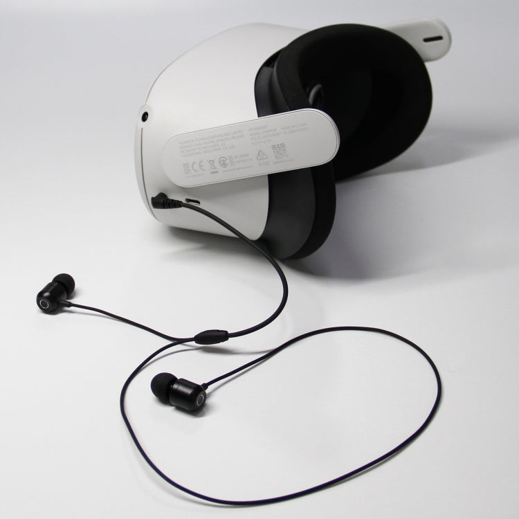 For Oculus Quest 2 VR Glasses Ear-in Headset 3.5 Elbow Aluminum Earphones(White) - VR Accessories by PMC TechLife | Online Shopping South Africa | PMC TechLife