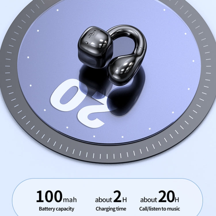 M10 IPX5 Waterproof Ear Clip Bluetooth Earphones, Style: Doble Black - Bluetooth Earphone by PMC TechLife | Online Shopping South Africa | PMC TechLife